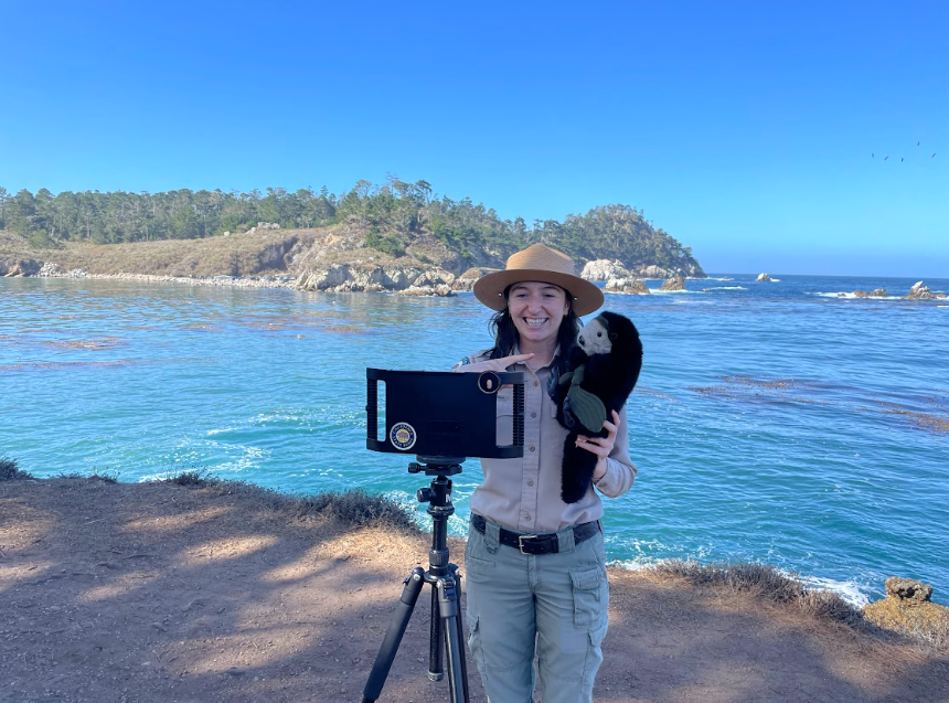Presenter with tripod 